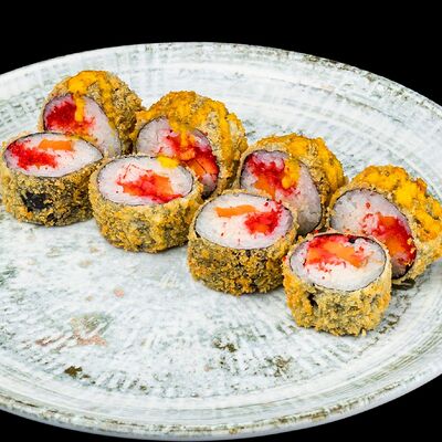 Горячий ролл Лосось и сурими в Устрицы & танцы по цене 980 ₽