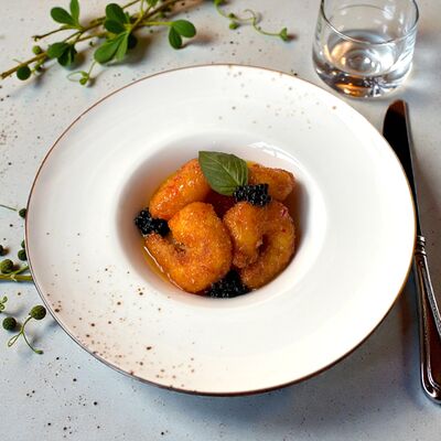 Креветки темпура с манго в В Питере пить по цене 760 ₽