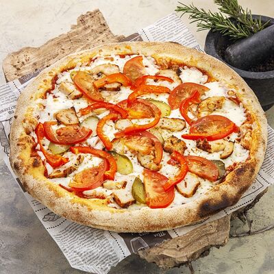 Пицца а-ля шаурма с курицей 30 см в 7 небо по цене 650 ₽