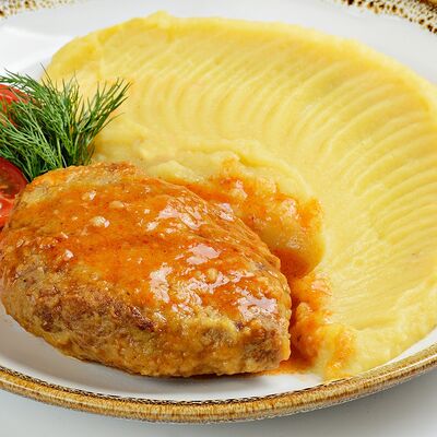 Пюре с котлетой в Узбекская кухня 24 часа по цене 603 ₽