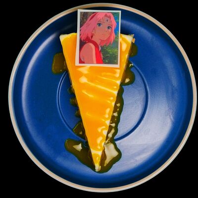 Чизкейк с манго-соусом и съедобной карточкой в Ramenshop по цене 450 ₽