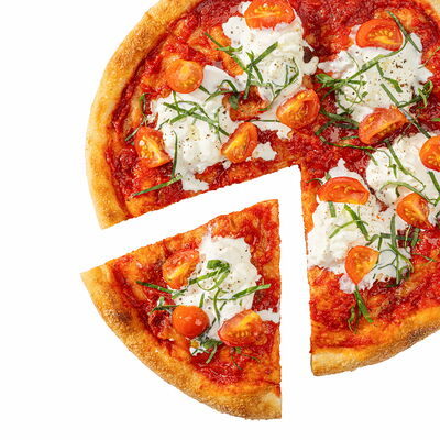 С базиликом и страчателлой круглая в Zotman Pizza по цене 850 ₽