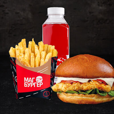 Комбо Цезарь бургер и морс в Магбургер & Братья Караваевы по цене 495