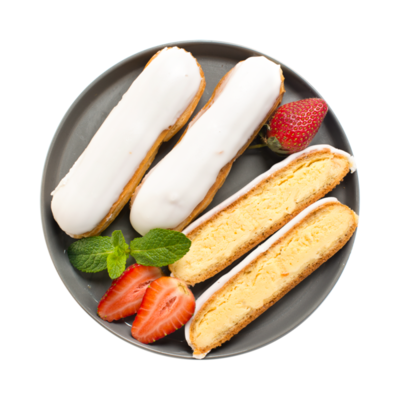 Пирожное Эклер с ванильной начинкой от шеф-кондитера Ав в Азбука Вкуса Экспресс Меню по цене 129 ₽