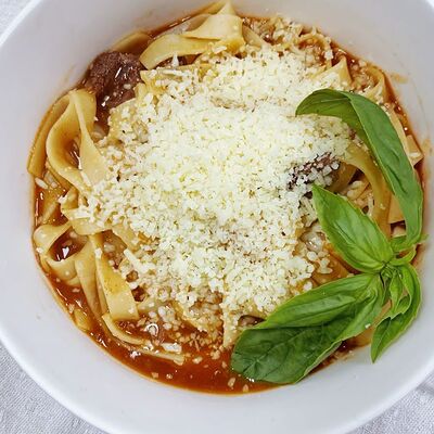 Таглиателли с говяжьими щëчками и соусом Демигляс в Чикетти по цене 830 ₽