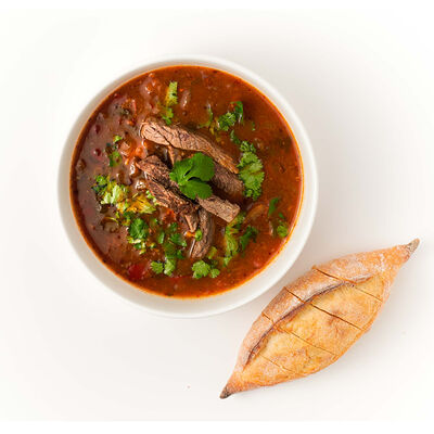 Суп Харчо с говяжьей грудинкой в Saperavi Cafe по цене 699 ₽