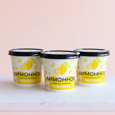 Лимонное в Натуральное мороженое Creme & Caramel по цене 187 ₽