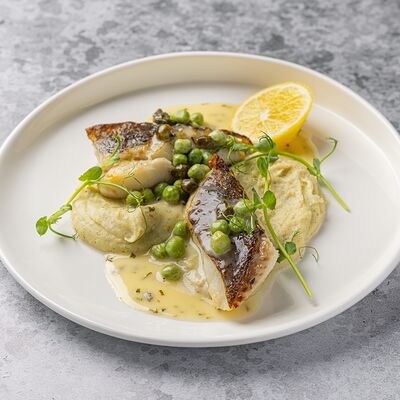Палтус с лимоном, эстрагоном в Terra&Mare по цене 890 ₽