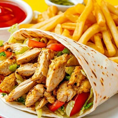 Шаурма с курицей в Кафе симбад по цене 280 ₽
