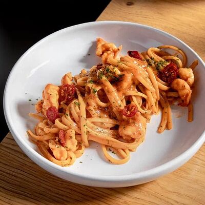 Лингвини с креветкамив Раковая на Усачева по цене 1390 ₽