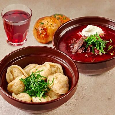 Комбо Русский хит: 2 блюда и чай в Лепим сами по цене 419 ₽