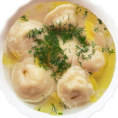 Пельмени с бульоном в Гнездо по цене 240 ₽