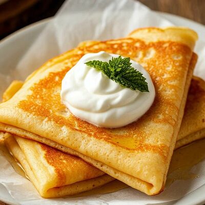 Блинчики со сметанойв Кафе SINBAD по цене 238 ₽