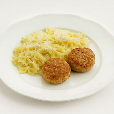 Кроличьи котлетки с макаронамив Siesta fiesta по цене 730 ₽