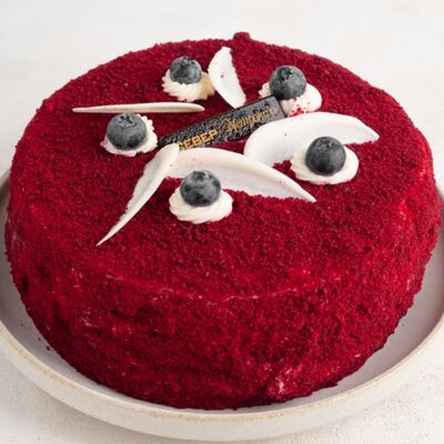 Торт Красный бархат с голубикой в Север-Метрополь по цене 2400 ₽