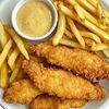 Стрипсы куриные с картофелем фри и соусом на выбор в Шашлычный мир по цене 350