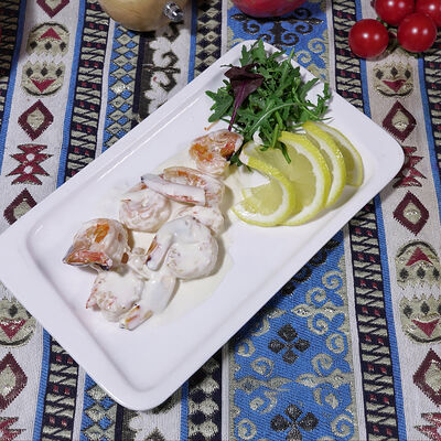 Тигровые креветки в сливочном соусе в Ресторан Барашек по цене 1500 ₽