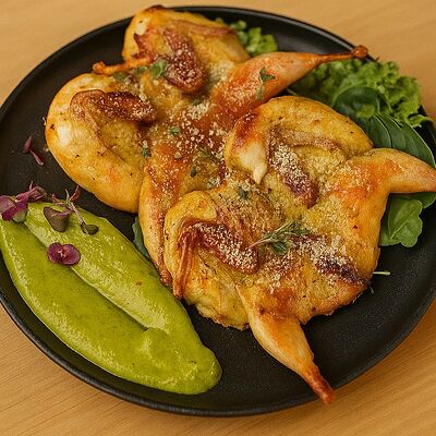 Перепелки гриль с соусом чимичурри в VinBurger по цене 1000 ₽