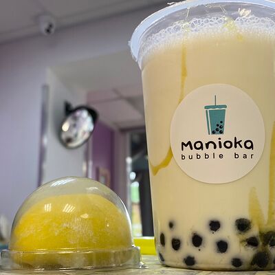 Бабл милкшейк Банан в Manioka bubble tea bar по цене 450 ₽