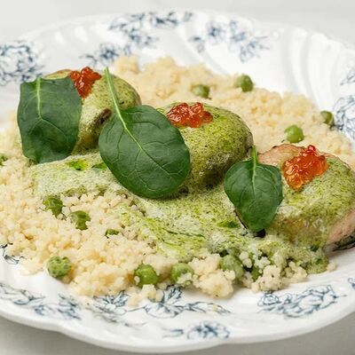 Котлеты из щуки с кус-кусом в Кафе Калачи по цене 760 ₽