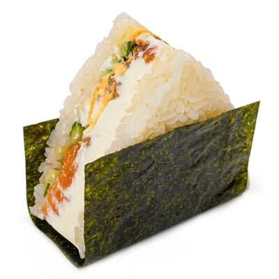 Онигири с лососем терияки в Фишка суши по цене 459 ₽