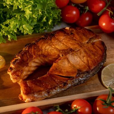 Стейк семги на мангале в Шашлычок по цене 2300 ₽