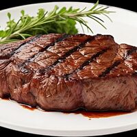 Стейк Рибай из мраморной говядины в Кафе Biscuit