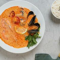 Том ям с курицей в Кафе Панда