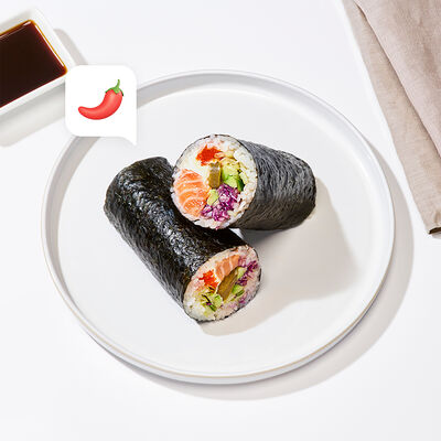 Япо-буррито с лососем (острый) в Много лосося по цене 520