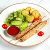 Люля кебаб из курицы с картофелем и молосольными огурчиками в Максилэнд по цене 440