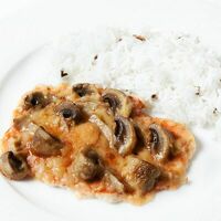 Куриное филе запеченное с грибами и рисом в Фитнес меню