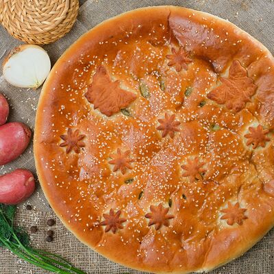 Пирог с картошкой и зеленью в Пироги по-коми по цене 1349 ₽