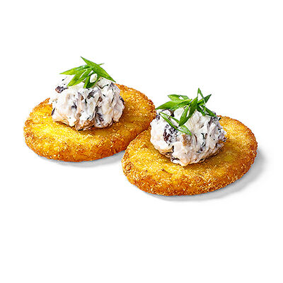 Двойной хашбраун с цыплёнком и грибами в Капибара по цене 449 ₽