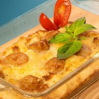 Запечённая горка с гребешком в Melange сеть кофеен