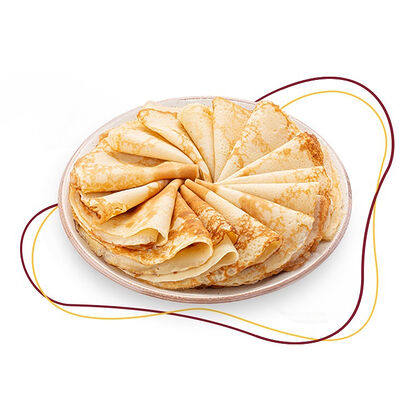 Большая стопка домашних блинчиков в Шоколадница по цене 700 ₽