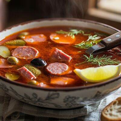 Солянка сборная мясная в Фабрика-кухня ex. The Black Door по цене 17 р.