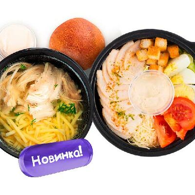 Комбо 1 Лапша в Чикен Пицца по цене 385 ₽