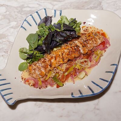 Кебаб из креветки с луком-пореемв Poly по цене 2200 ₽