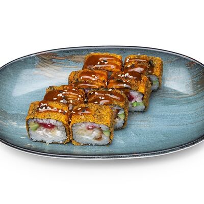 Темпура-ролл с угрем и фруктами в Мега ролл по цене 749 ₽