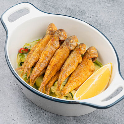 Жареная черноморская барабуля с тальятелли из цукини в Smokery по цене 990 ₽