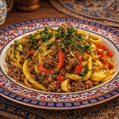 Лагман кавурма в Тминъ по цене 380 ₽