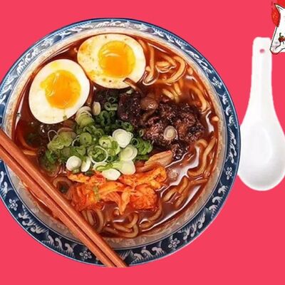 Рамен с ростбифом и кимчи в Ramen bar xChina new boys по цене 990 ₽