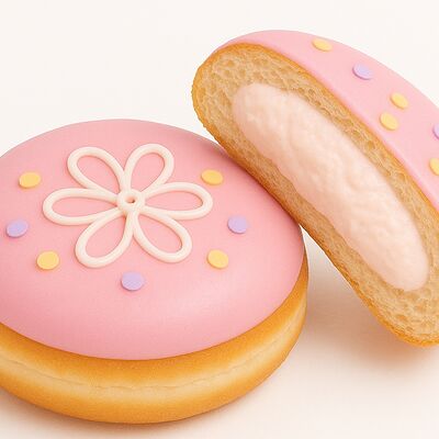 Взбитые сливки с малиной в Пончикоф по цене 169 ₽