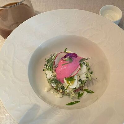 Окрошка с мраморной говядиной в Le grill по цене 850 ₽