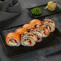 Well ролл лосось и угорь в Суши Well