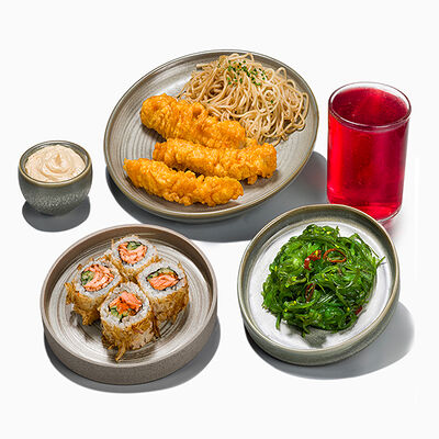 Бенто ланч с окунем в Вкус и лосось по цене 690 ₽