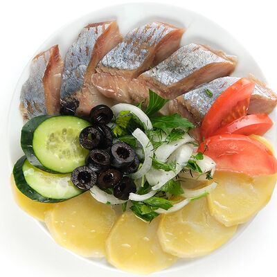 Сельдь с отварным картофелем в Три жены по цене 94