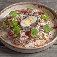 Салат Гнездо перепелки в Кацо