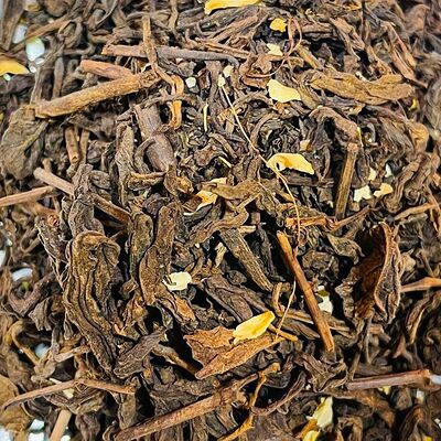 Пуэр Жасмин, чай листовой черный ароматизированный в Зелёный Домик по цене 200 ₽