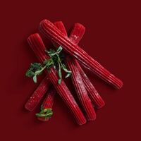 Чуррос Red Красный бархат с сахарной пудрой, джемом малина-маракуйя и сгущенкой в Comida Mexicana
